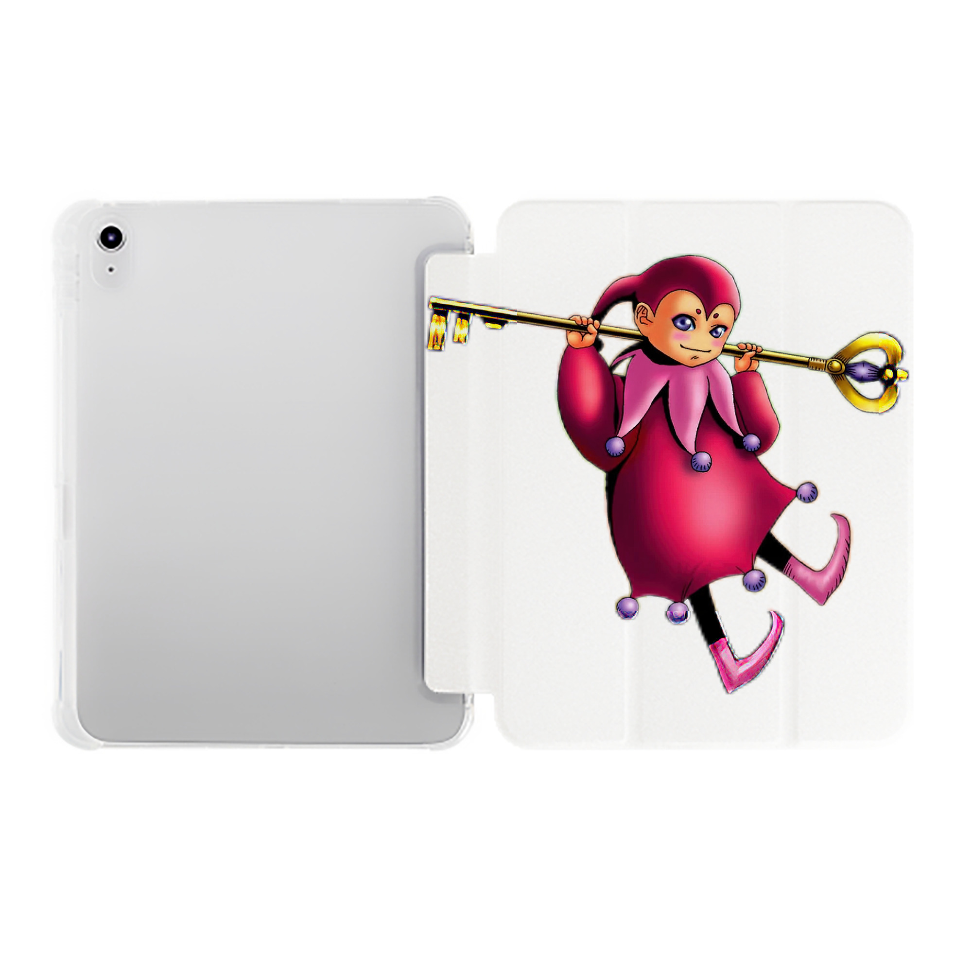 （画像用） 遊☆戯☆王 Yu-Gi-Oh! IPad ケース ペン収納付き 三つ折りスタンド PUレザー×シリコン 対応機種9.5/10.5/10.9インチ